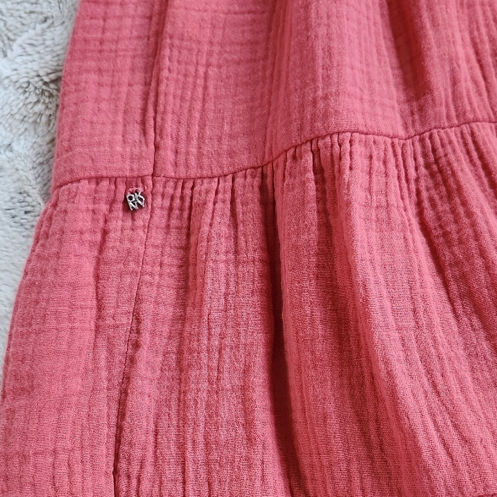 DKNY Coral Maxi Tiered Skirt With Smocked Waist NEW - Picture 6 of 13